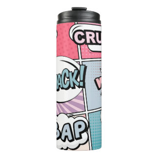 Abstract creatief concept stripverhaal pop stijl b thermosbeker