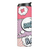 Abstract creatief concept stripverhaal pop stijl b thermosbeker (Gedraaid links)