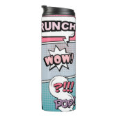 Abstract creatief concept stripverhaal pop stijl b thermosbeker (Geroteerd rechts)