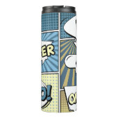 Abstract creatief concept stripverhaal pop stijl b thermosbeker (Achterkant)