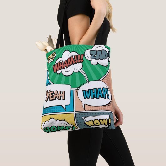 Abstract creatief concept stripverhaal pop stijl b tote bag (Dichtbij)