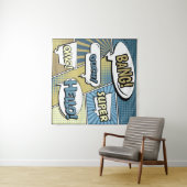 Abstract creatief concept stripverhaal pop stijl b wandkleed (In Situ (horizontaal))