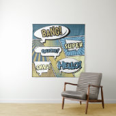 Abstract creatief concept stripverhaal pop stijl b wandkleed (In situ)