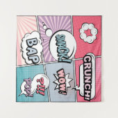 Abstract creatief concept stripverhaal pop stijl b wandkleed (Voorkant (horizontaal))