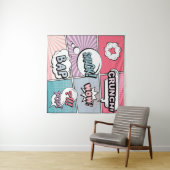 Abstract creatief concept stripverhaal pop stijl b wandkleed (In Situ (horizontaal))