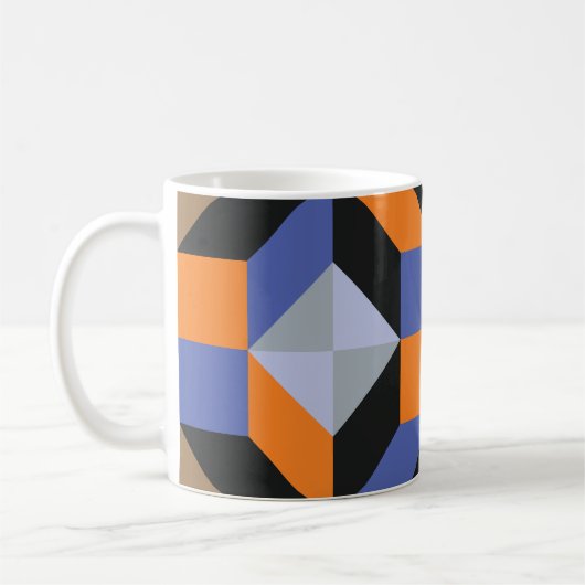 Abstract creatief design behang koffiemok (Links)