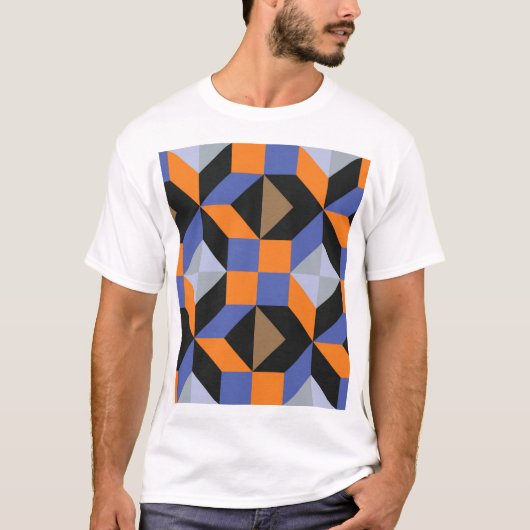 Abstract creatief design behang t-shirt (Voorkant)