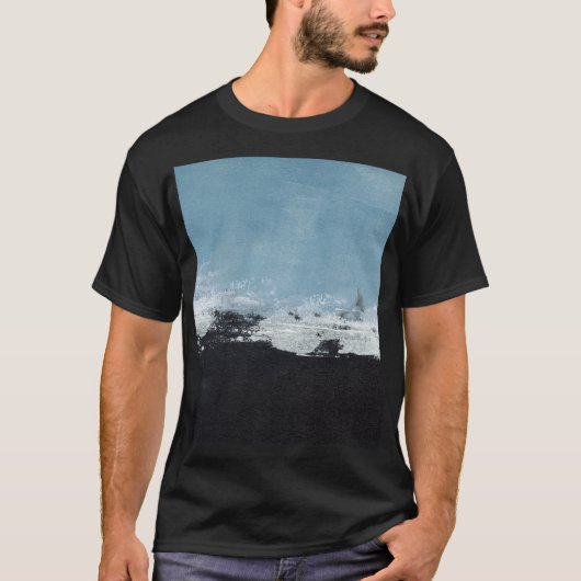 Abstract, creatief handgeschilderd landschap. t-shirt (Voorkant)