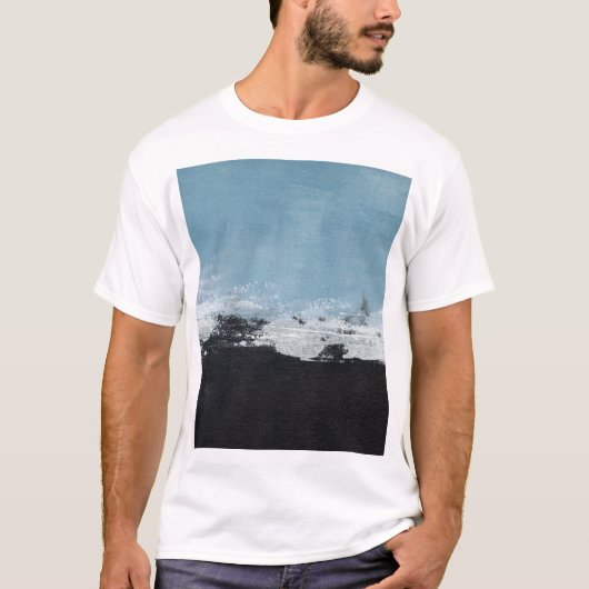 Abstract, creatief handgeschilderd landschap. t-shirt (Voorkant)