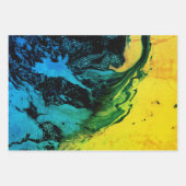 Abstract, creatief, marmer, groen, geel, roze inpakpapier vel (Voorkant)