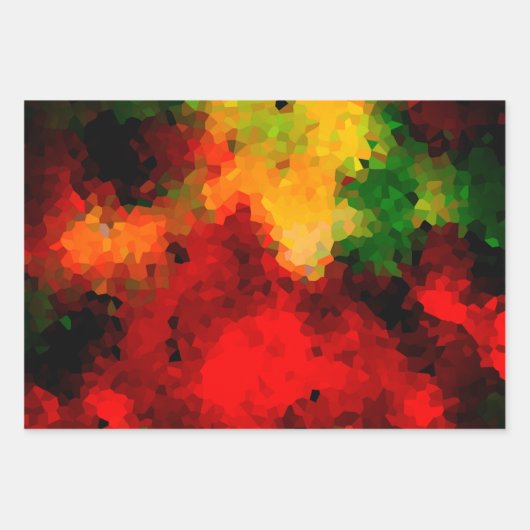 Abstract, creatief, mozaïek, kristallen, groen, ge inpakpapier vel (Voorkant 3)