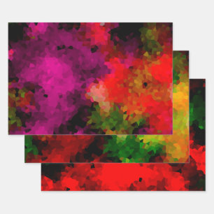 Abstract, creatief, mozaïek, kristallen, groen, ge inpakpapier vel