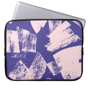 Abstract creatief naadloos patroon met borstelstro laptop sleeve