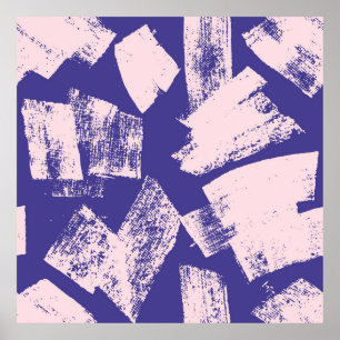 Abstract creatief naadloos patroon met borstelstro poster