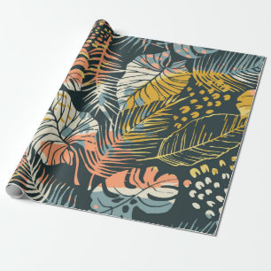 Abstract creatief naadloos patroon met tropisch p cadeaupapier