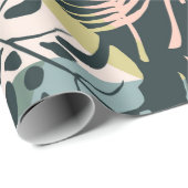 Abstract creatief naadloos patroon met tropisch p cadeaupapier (Rol Hoek)