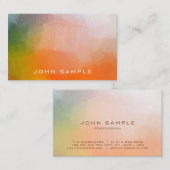 Abstract Creatief Ontwerp Duidelijke Matte Luxe Visitekaartje (Voorkant / Achterkant)