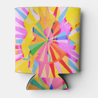 Abstract creatief tekenen, kleurrijke achtergrond. blikjeskoeler
