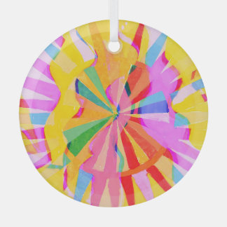 Abstract creatief tekenen, kleurrijke achtergrond. glas ornament