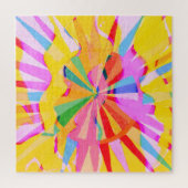 Abstract creatief tekenen, kleurrijke achtergrond. legpuzzel (Verticaal)