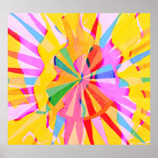 Abstract creatief tekenen, kleurrijke achtergrond. poster