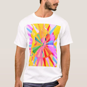 Abstract creatief tekenen, kleurrijke achtergrond. t-shirt