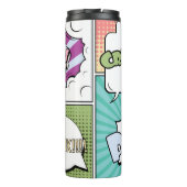 Abstract creative concept comic pop art style blan thermosbeker (Achterkant)