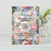 Abstract Creative Flower Art verjaardagsfeestje Kaart (Staand voorkant)