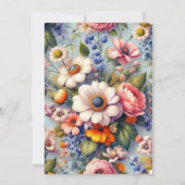 Abstract Creative Flower Art verjaardagsfeestje Kaart (Achterkant)