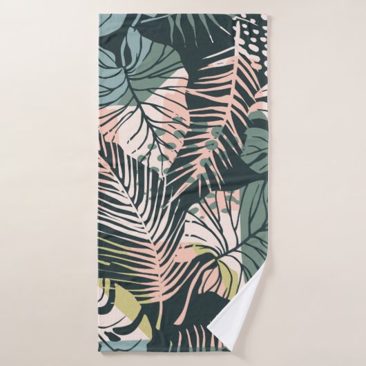 Abstract creative seamless pattern with tropical p badhanddoek (Badhanddoek)