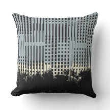 Abstract crème, Blauwgroen en zwart Stripe patroon