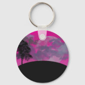 Abstract Crimson Moon Sleutelhanger (Voorkant)
