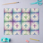 Abstract Cross pattern pretty watercolor faith  Tissuepapier (Craft)