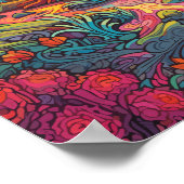 Abstract Cross Psychedelic Chicano Art Poster (Hoek)