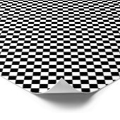 Abstract Cubes Black and white striped Poster (Hoek)