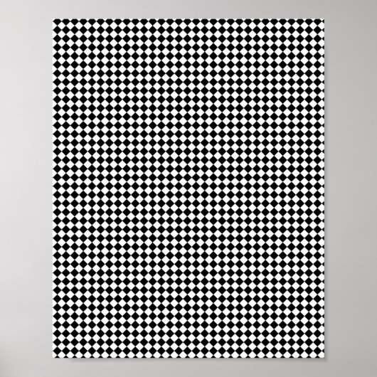Abstract Cubes Black and white striped Poster (Voorkant)