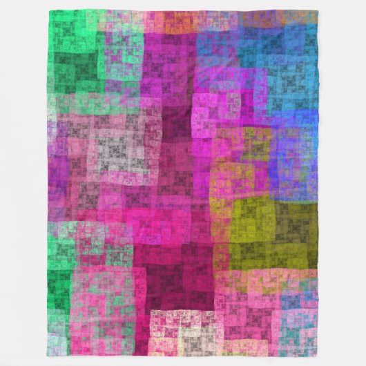 Abstract cubes fleece deken (Voorkant)
