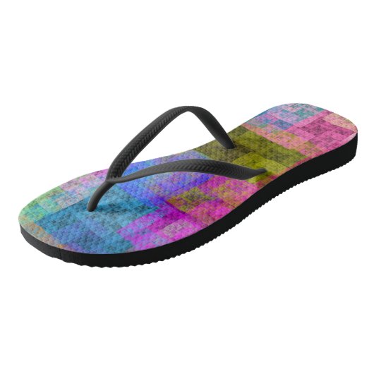Abstract cubes teenslippers (Schuin)