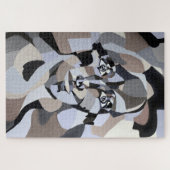Abstract Cubisme Figurative Geometric Jigzaag Puzz Legpuzzel (Horizontaal)