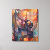 Abstract Cubisme Series - Drie Canvas Afdruk (Voorkant)