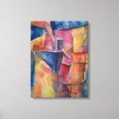 Abstract Cubisme Series - One Canvas Afdruk (Voorkant)