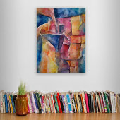 Abstract Cubisme Series - One Canvas Afdruk