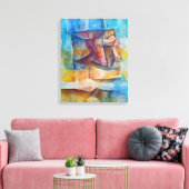 Abstract Cubisme Series - Twee Canvas Afdruk (Insitu (Woonkamer))