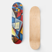 Abstract Cubistisch Portret Skateboard (Voorkant)