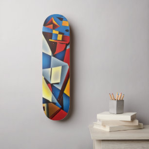 Abstract Cubistisch Portret Skateboard