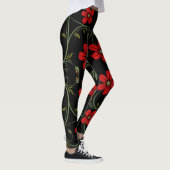 Abstract Curl Grunge Floral Pattern. Leggings (Rechts)