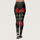 Abstract Curl Grunge Floral Pattern. Leggings (Achterkant)