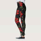 Abstract Curl Grunge Floral Pattern. Leggings (Links)
