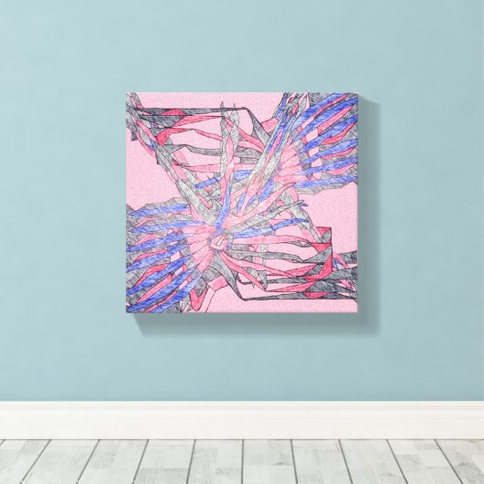 Abstract Current Rhapsody Canvas (Insitu (Houten vloer))