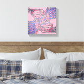 Abstract Current Rhapsody Canvas Afdruk (Insitu (Slaapkamer))